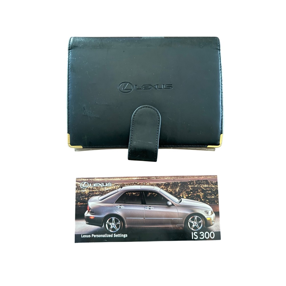 Lexus IS300 OEM Owner Manual Case Portfolio Personalized Settings Card